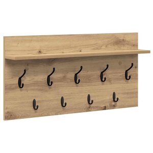 vidaXL Porte-manteau mural chêne artisanal 80 x 40 x 12 cm