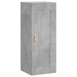 vidaXL Armoire murale gris béton 34 5x34x90 cm bois d'ingénierie