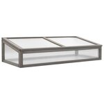 vidaXL Lit surélevé avec serre 110x54x120 cm Bois de sapin massif