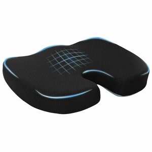vidaXL Coussin d’assise Mousse à mémoire de forme Noir
