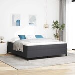 vidaXL Lit à ressorts Gris foncé 180 x 200 cm Tissu en velours côtelé