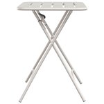vidaXL Table de Jardin Beige 55 x 55 x 73 cm Acier revêtu de poudre