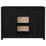 vidaXL Buffet Noir 100x35x74 5 cm Bois massif de pin