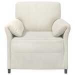 vidaXL Canapé 1 place Crème 88 x 83 x 95 cm Velours
