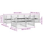 vidaXL Ensemble de canapés d'extérieur 7 Pièces Naturel