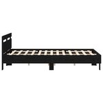 vidaXL Cadre de lit Chêne noir 140 x 190 cm Bois d'ingénierie