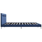 vidaXL Cadre de lit avec LED sans matelas bleu tissu 180x200 cm