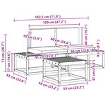 vidaXL Ensemble de canapés d'extérieur 3 Pièces Blanc et Beige Polyester