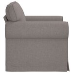 vidaXL Canapé Taupe 215 x 82 x 80 cm tissu
