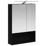 vidaXL Armoire Miroir de Salle de Bain Chêne noir 50 x 14 5 x 70 cm