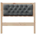 vidaXL Tête de lit Autre marron et gris foncé 90 cm Bois massif en pin