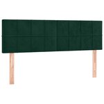 vidaXL Tête de lit à LED Vert foncé 144x5x78/88 cm Velours