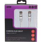 APM Cordon RJ45 CAT.6 FTP Droit - Blanc - 3m