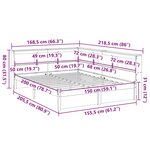 vidaXL Lit bibliothèque sans matelas blanc 150x200 cm bois pin massif
