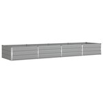 vidaXL Jardinière Gris clair 195 x 100 x 45 cm Acier galvanisé