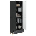 vidaXL Ensemble de Meubles 2 Pièces Noir Bois d'ingénierie