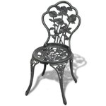 vidaXL Chaises de bistro lot de 2 Aluminium coulé Vert
