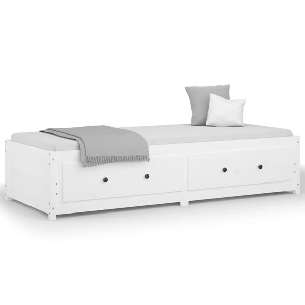 vidaXL Lit de jour Blanc 90x190 cm Simple Bois de pin massif