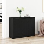 Buffet vidaXL Noir Chêne 90 5x30x70 cm Bois d'ingénierie