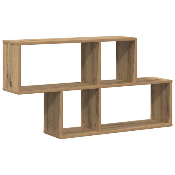 vidaXL Étagère Murale avec étagère chêne artisanal 100 x 20 x 53 cm