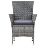 vidaXL Ensemble à manger d'extérieur 5Pièces coussins Résine tressée Gris