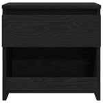 Table de nuit vidaXL Noir Chêne 40x30x39 cm en bois d'ingénierie