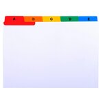 Intercalaires Pour Boite À Fiches Imprimés De A À Z Carte Blanche 160g 25 Compartiments- A6 - Blanc - Exacompta