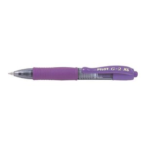 Mini stylo roller encre gel g2 xs7 pixie tracé 0 4 mm (bille 0 7mm) violet pilot