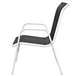 vidaXL Chaises empilables de jardin 2 Pièces Acier et textilène Noir