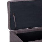 Banquette pouf tabouret meuble banc avec compartiment de rangement 116 cm taupe polyester 3002064