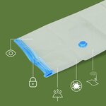 Pack and Move - Lot 10 Housses Rangement Sous Vide - Taille S 50 x 70 cm - Sac de Compression - Vêtements Pull Hiver - Petit Format - Fermeture Zip