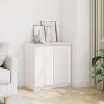 vidaXL Armoire latérale blanc 60x36x65 cm bois de pin massif