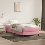 vidaXL Sommier à lattes de lit sans matelas rose 80x220 cm velours