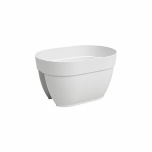 Jardinière balcon CAPRI CAMPANA 40 ma - Blanc - 39 x 25 6 x 22 5 cm