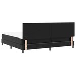vidaXL Cadre de lit avec matelas Noir 200 x 200 cm Faux cuir