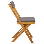 vidaXL Chaises de bistrot d'extérieur 6 Pièces Gris foncé 40 x 53 x 80 cm