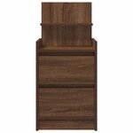 vidaXL Table de chevet avec 2 tiroirs chêne marron 38x34x80 cm