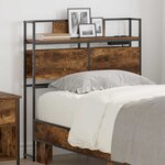 vidaXL Tête de lit de rangement Chêne fumé 80 cm Bois d'ingénierie