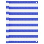 vidaXL Écran de balcon Bleu et blanc 90x500 cm PEHD