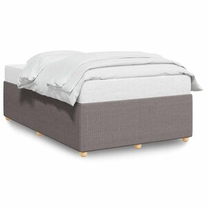 vidaXL Cadre de lit sans matelas taupe 120x190 cm tissu