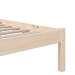 vidaXL Cadre de lit bois massif 90x190 cm simple