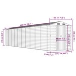 vidaXL Abri de jardin marron clair 191x895x198 cm acier galvanisé