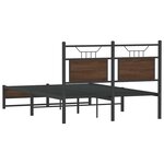 vidaXL Cadre de lit sans matelas chêne marron 120x200 cm