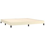 vidaXL Cadre de lit sans matelas crème 200x200 cm similicuir