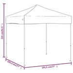 vidaXL Tente de réception pliable Noir 2x2 m