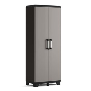 Keter Armoire de rangement avec étagères Pro noir et gris
