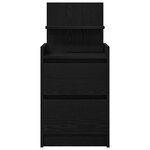 vidaXL Tables de chevet avec 2 tiroirs 2 Pièces chêne noir 38x34x80 cm