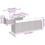 vidaXL Ensemble de canapé de jardin 8 Pièces Beige 100 x 55 x 73 cm