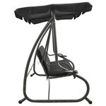 vidaXL Balancelle d'extérieur avec auvent Anthracite
