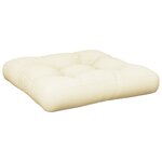 vidaXL Coussins de palette 2 Pièces crème tissu